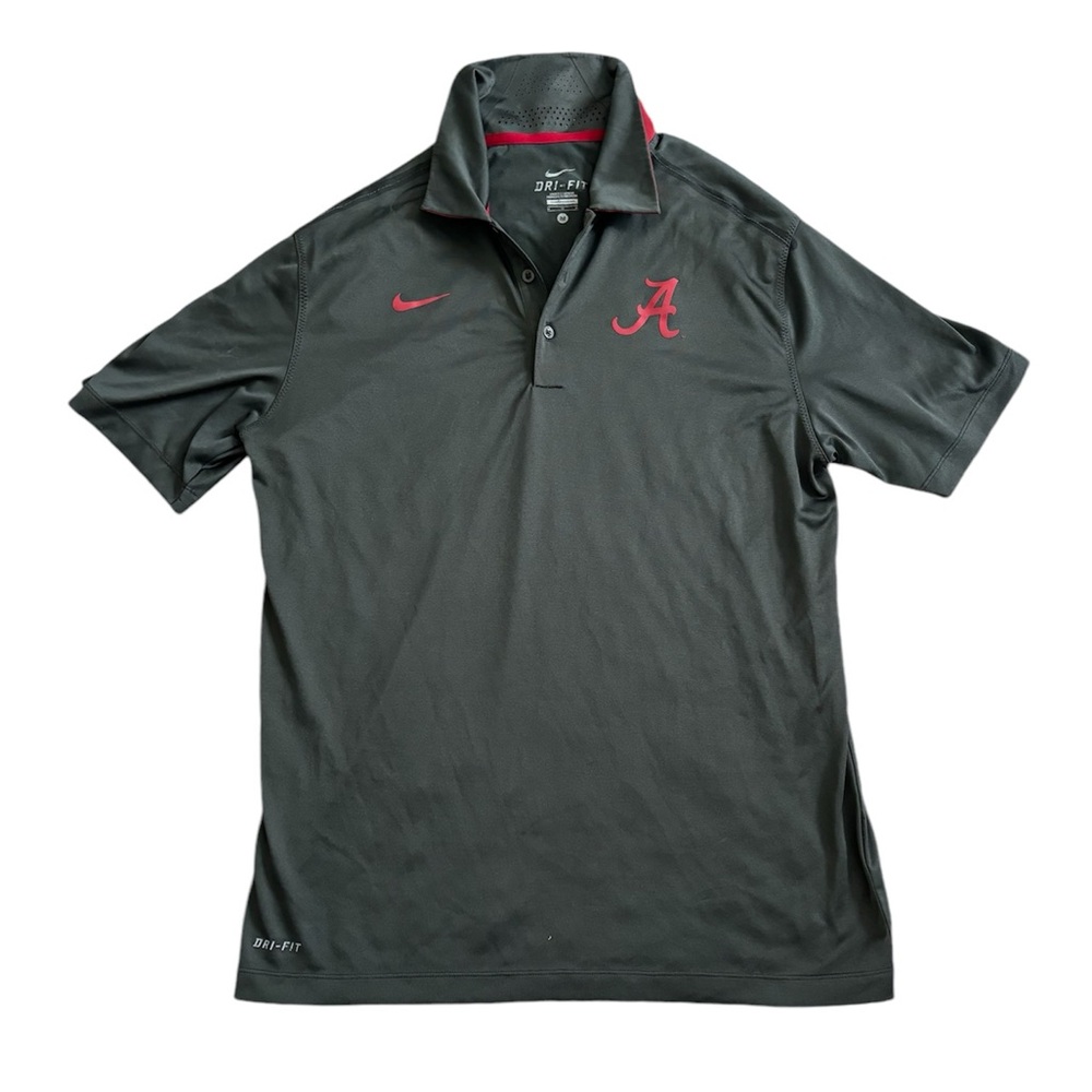 Nike University of Alabama Crimson Tide Gray Polo Size M